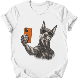 Doberman Selfie Dog T Shirt Gift For Dog Lover