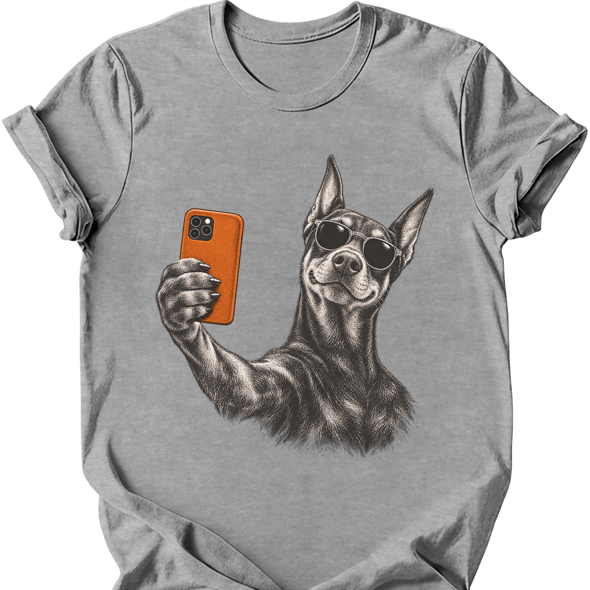 Doberman Selfie Dog T Shirt Gift For Dog Lover