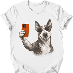 Bull Terrier Selfie Dog T Shirt Gift For Dog Lover
