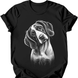 Brittany Spaniel Tilted Dog T Shirt Gift For Dog Lover