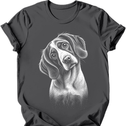 Brittany Spaniel Tilted Dog T Shirt Gift For Dog Lover