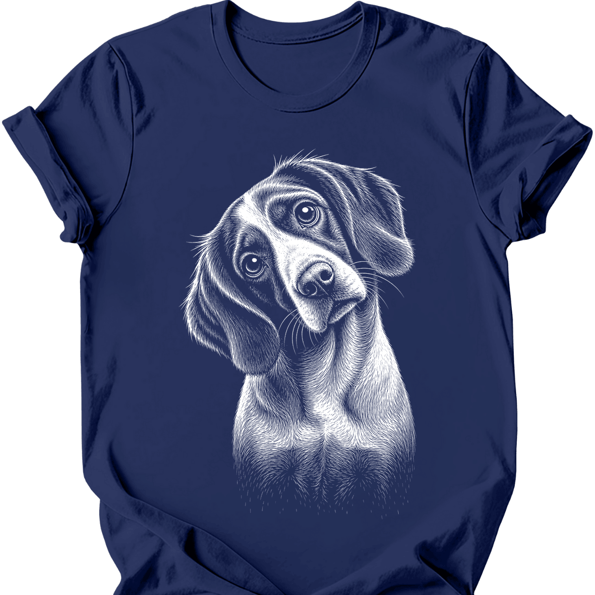 Brittany Spaniel Tilted Dog T Shirt Gift For Dog Lover