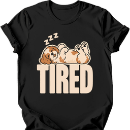 Cavachon Tired Dog T Shirt Gift For Dog Lover