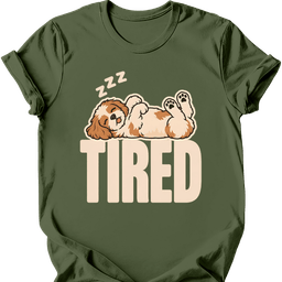 Cavachon Tired Dog T Shirt Gift For Dog Lover