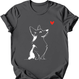 Corgi Sketch Dog T Shirt Gift For Dog Lover