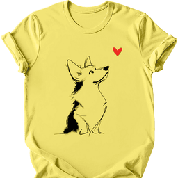 Corgi Sketch Dog T Shirt Gift For Dog Lover