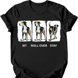 Catahoula Leopard Sit Roll Over Stay T Shirt Gift For Dog Lover