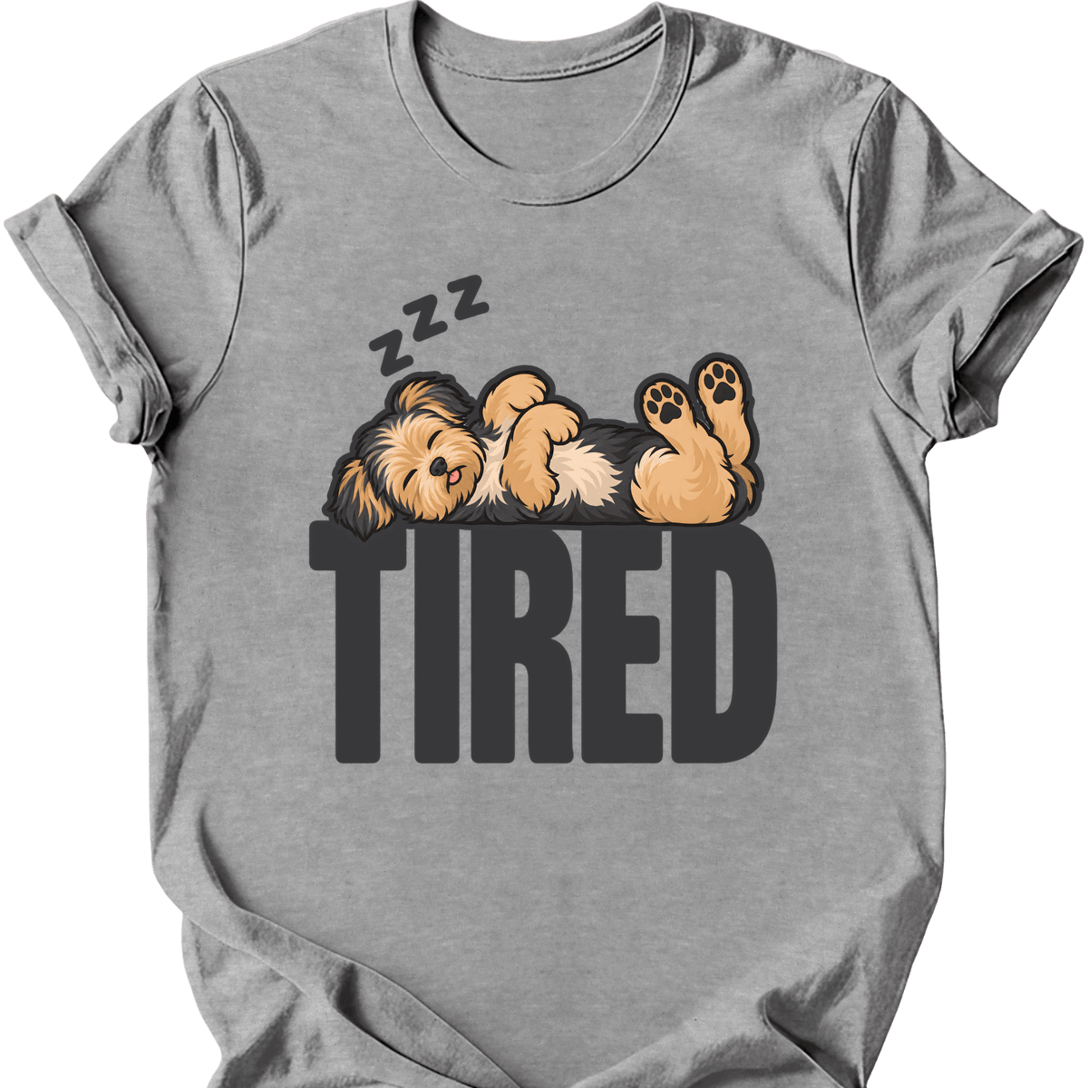 Morkie Tired Dog T Shirt Gift For Dog Lover