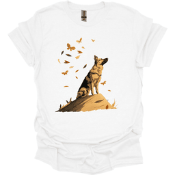 German Shepherd Fall Dog T Shirt Gift For Dog Lover