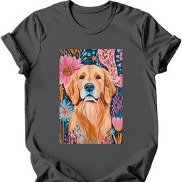 Golden Retriever Boho Dog T Shirt Gift For Dog Lover