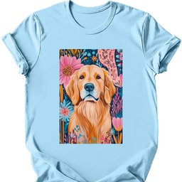 Golden Retriever Boho Dog T Shirt Gift For Dog Lover