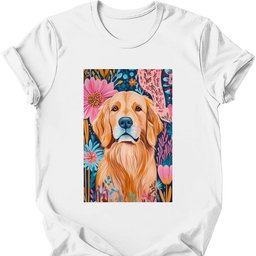 Golden Retriever Boho Dog T Shirt Gift For Dog Lover