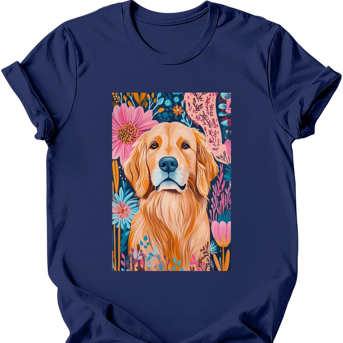 Golden Retriever Boho Dog T Shirt Gift For Dog Lover