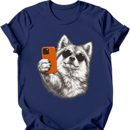 German Spitz Selfie Dog T Shirt Gift For Dog Lover