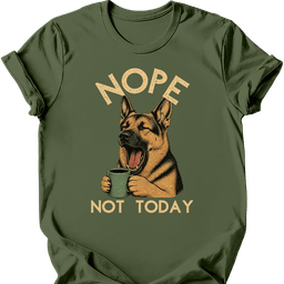 German Shepherd Not Today T Shirt Gift For Dog Lover