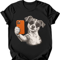 Jack Russell Selfie Dog T Shirt Gift For Dog Lover