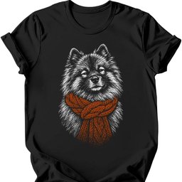 Keeshond Winter Dog T Shirt Gift For Dog Lover