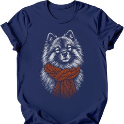 Keeshond Winter Dog T Shirt Gift For Dog Lover