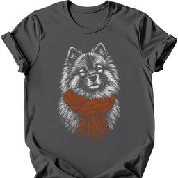 Keeshond Winter Dog T Shirt Gift For Dog Lover