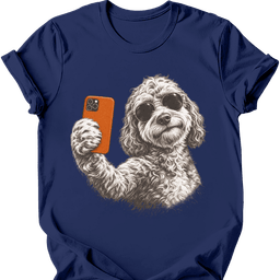 Labradoodle Selfie Dog T Shirt Gift For Dog Lover