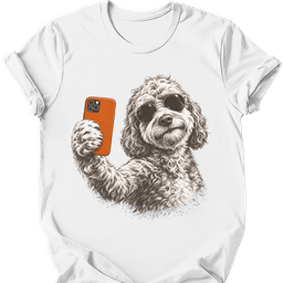 Labradoodle Selfie Dog T Shirt Gift For Dog Lover