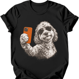 Labradoodle Selfie Dog T Shirt Gift For Dog Lover