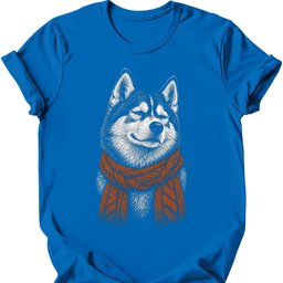 Husky Winter Dog T Shirt Gift For Dog Lover