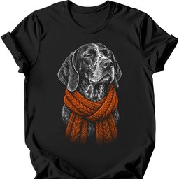 German Shorthaired Pointer Winter Dog T Shirt Gift For Dog Lover