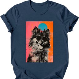 Keeshond Punk Dog T Shirt Gift For Dog Lover