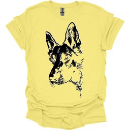 German Shepherd Line Art T Shirt Gift For Dog Lover
