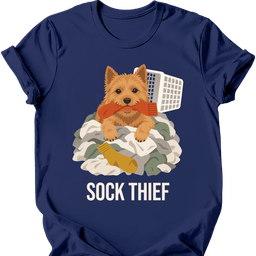 Norwich Terrier Sock Thief T Shirt Gift For Dog Lover