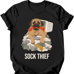 Mastiff Sock Thief T Shirt Gift For Dog Lover