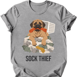 Mastiff Sock Thief T Shirt Gift For Dog Lover