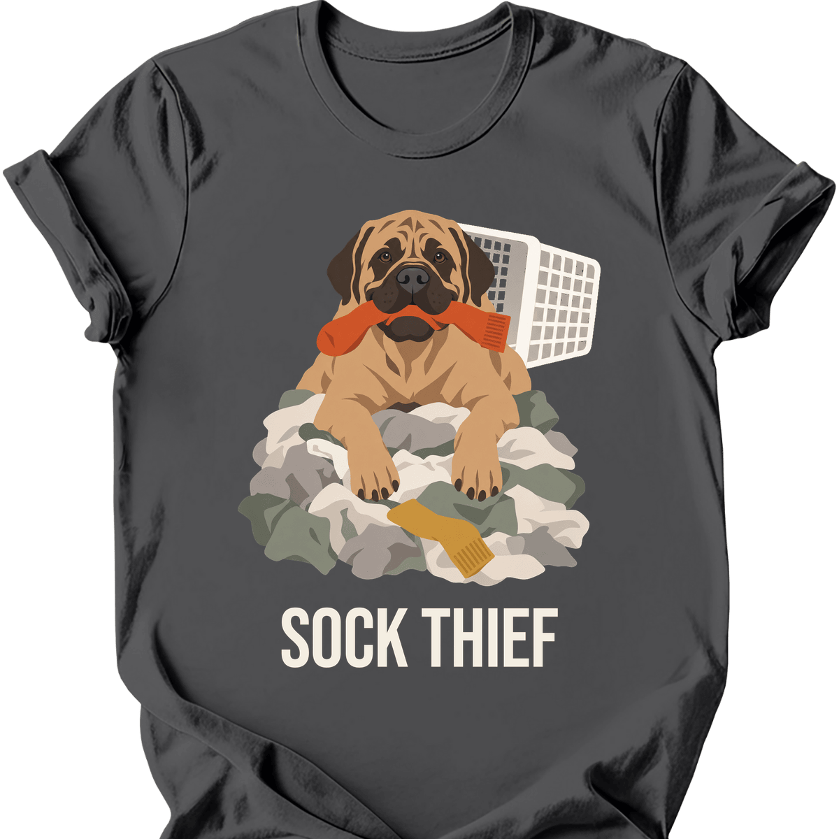 Mastiff Sock Thief T Shirt Gift For Dog Lover