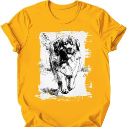 Newfoundland Running Dog T Shirt Gift For Dog Lover