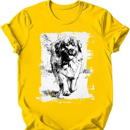 Newfoundland Running Dog T Shirt Gift For Dog Lover