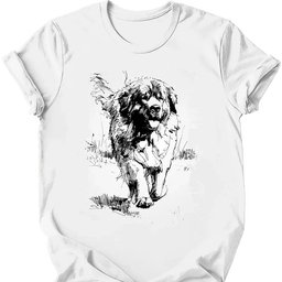 Newfoundland Running Dog T Shirt Gift For Dog Lover