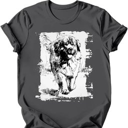Newfoundland Running Dog T Shirt Gift For Dog Lover