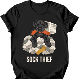 Giant Schnauzer Sock Thief T Shirt Gift For Dog Lover