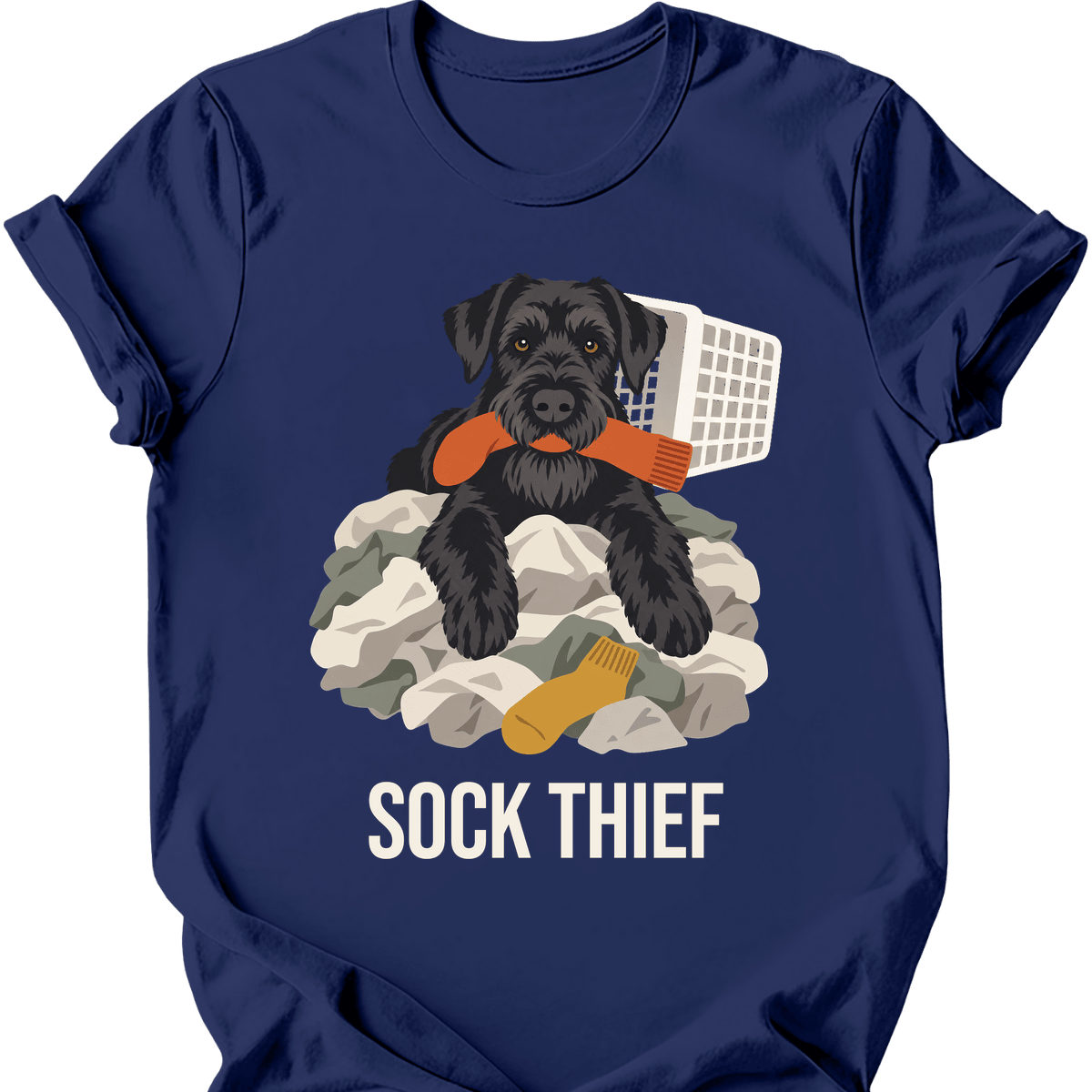 Giant Schnauzer Sock Thief T Shirt Gift For Dog Lover