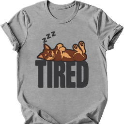 Kelpie Tired Dog T Shirt Gift For Dog Lover
