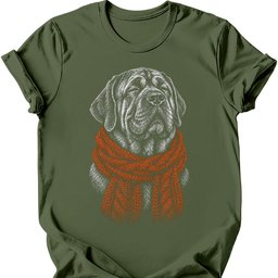 Mastiff Winter Dog T Shirt Gift For Dog Lover