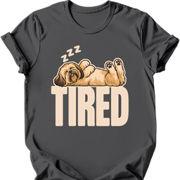 Lhasa Apso Tired Dog T Shirt Gift For Dog Lover