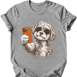 Maltipoo Selfie Dog T Shirt Gift For Dog Lover