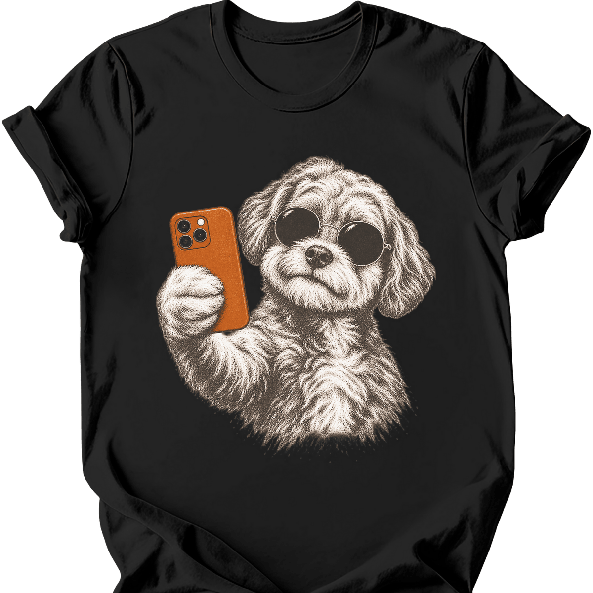 Maltipoo Selfie Dog T Shirt Gift For Dog Lover