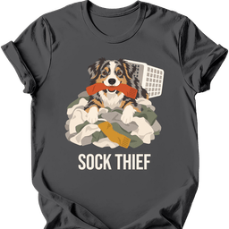 Miniature American Shepherd Sock Thief T Shirt Gift For Dog Lover