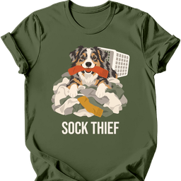 Miniature American Shepherd Sock Thief T Shirt Gift For Dog Lover