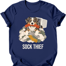 Miniature American Shepherd Sock Thief T Shirt Gift For Dog Lover
