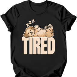 Maltipoo Tired Dog T Shirt Gift For Dog Lover
