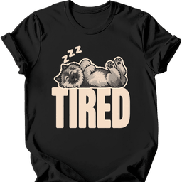 Keeshond Tired Dog T Shirt Gift For Dog Lover